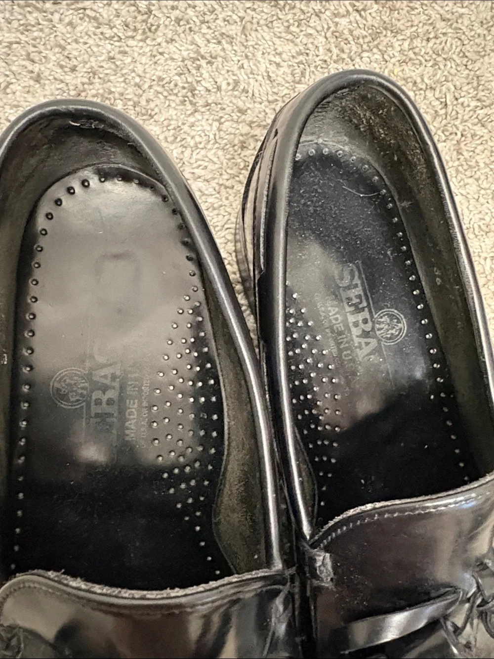 Sebago Black Leather Tassel Kiltie Loafers for Men